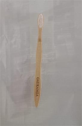 Gauranga Natural Bamboo Toothbrush - Eco-Friendly and Biodegradable - Soft Bristles pack of 2