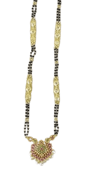 22K Gold Plated Traditional Long Mangalsutra For Women