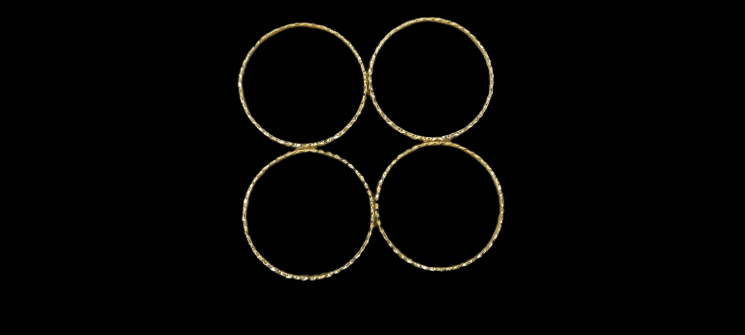 Gold Plated Textured Bangle Set of 4 - Bangles & Bracelets | Buy online on ZillyBuy