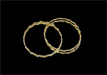 Gold-Plated Textured Bangle Set of 4 - Bangles & Bracelets | Buy online on ZillyBuy