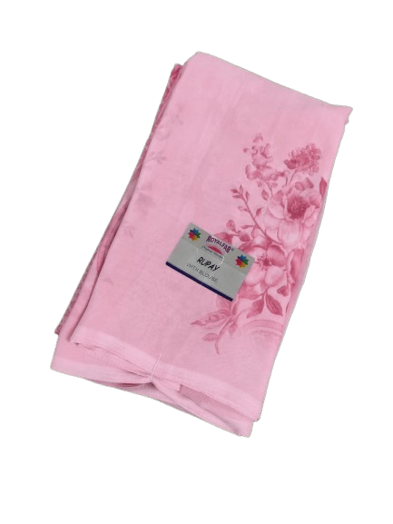 Pink Floral Print Georgette Saree With Blouse - Sarees | Buy online on ZillyBuy