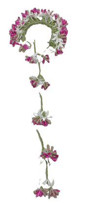 Pink Artificial Flower Hair Accessory for Women-1