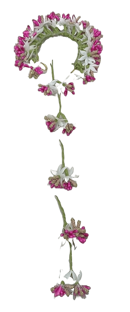 Pink Artificial Flower Hair Accessory for Women-1