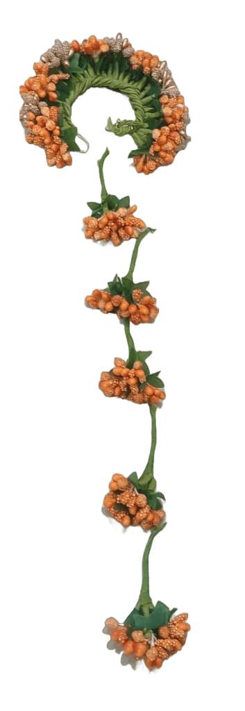 Bridal Hair Accessory for Women - Orange Flower Hair Jewelry for Wedding - Flowers | Buy online on ZillyBuy