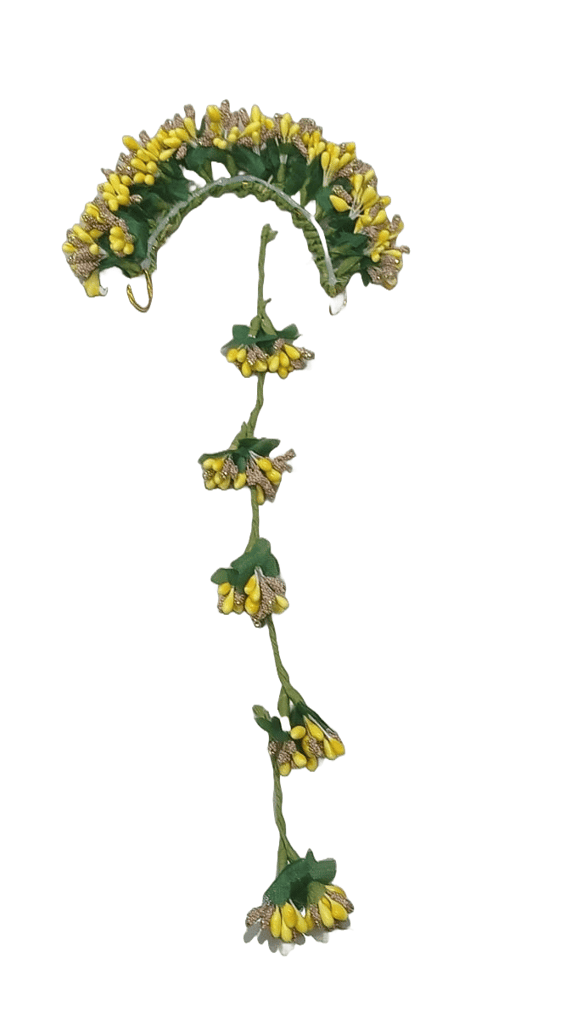 Yellow Artificial Flower Hair Accessory for Women - Flowers | Buy online on ZillyBuy