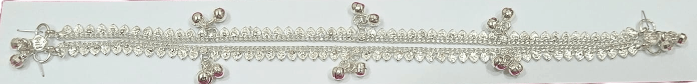 Delicate Silver Anklet with Bells