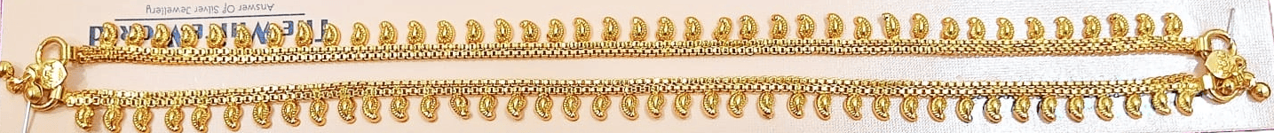 Gold Plated Traditional Indian Payal Anklet With Bells