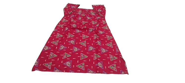 NLR URBAN Sleeveless Red Cotton Printed Long NIGHTY