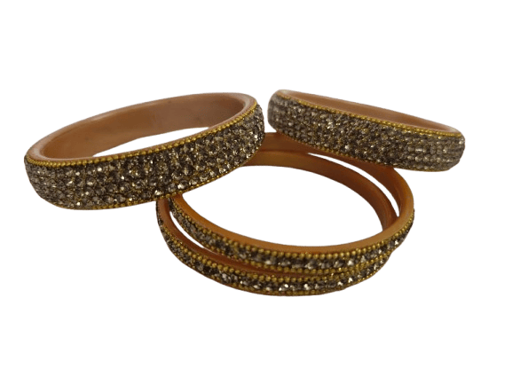 Indian Bangle Set with Rhinestones - Bangles & Bracelets | Buy online on ZillyBuy