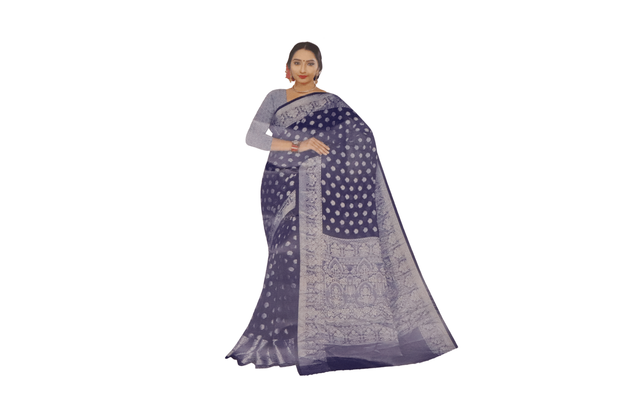 Women's Traditional Indian Saree with Blouse Piece