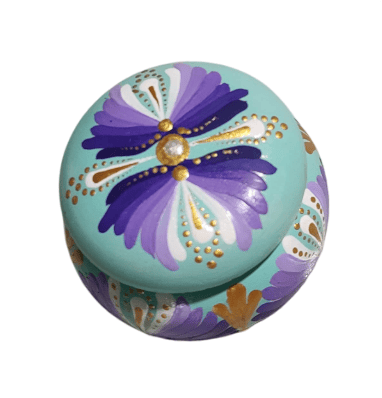 Small Hand-Painted Trinket Box - Pooja Needs | Buy online on ZillyBuy