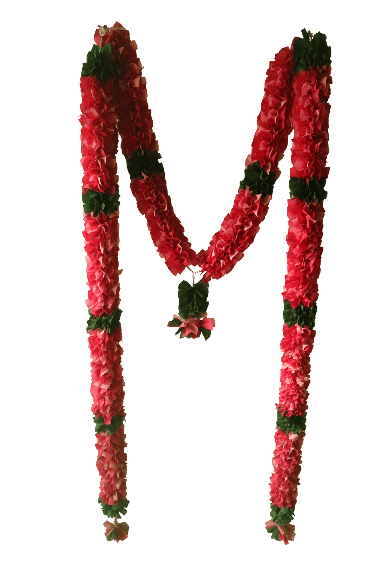 Artificial Marigold Fluffy Flower Garland Mala for Indian Wedding, Diwali Decoration, Home Decor (Pack of 1, Red)