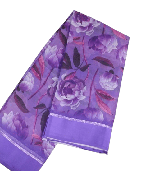 Violet Queen Georgette Saree with Blouse