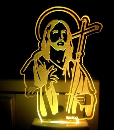 "Illuminate your space with the Holy Presence of Jesus Christ -  a radiant 3D illusion night light."