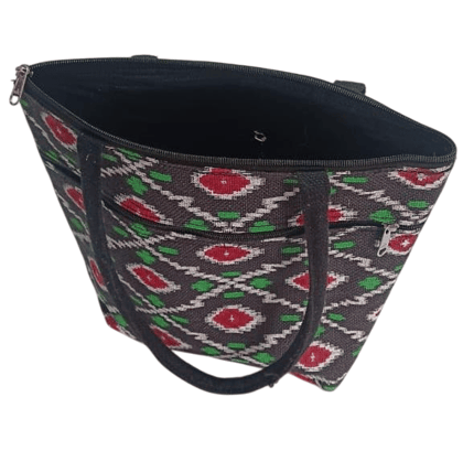 Handmade Tote Bag with Geometric Patterns