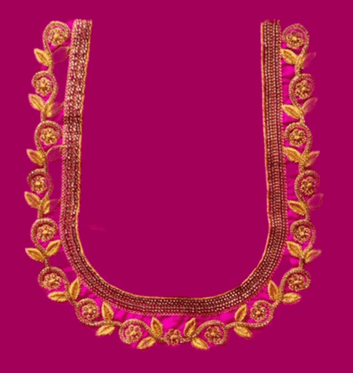 Indian Traditional Embroidery Saree Blouse Neck Design Indian Traditional Embroidery Saree Blouse Neck Design