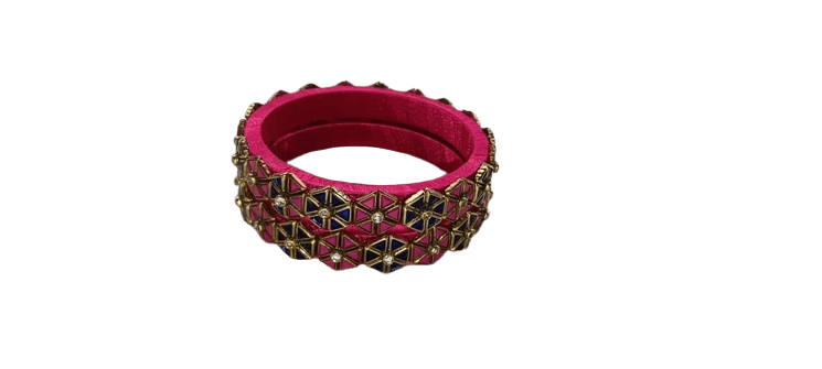 Pink and Green Bangle Set - Bangles & Bracelets | Buy online on ZillyBuy