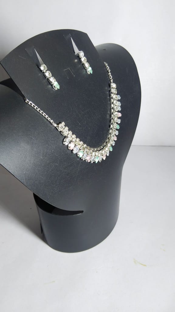 Elegant Rhinestone Necklace and Earring Set