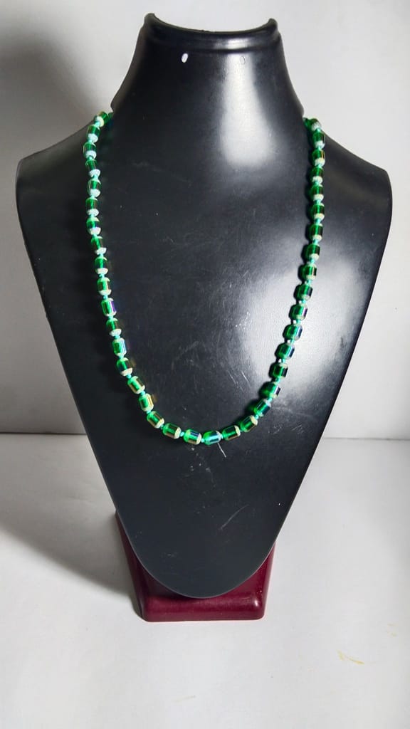 Sparkling Green Beaded Necklace