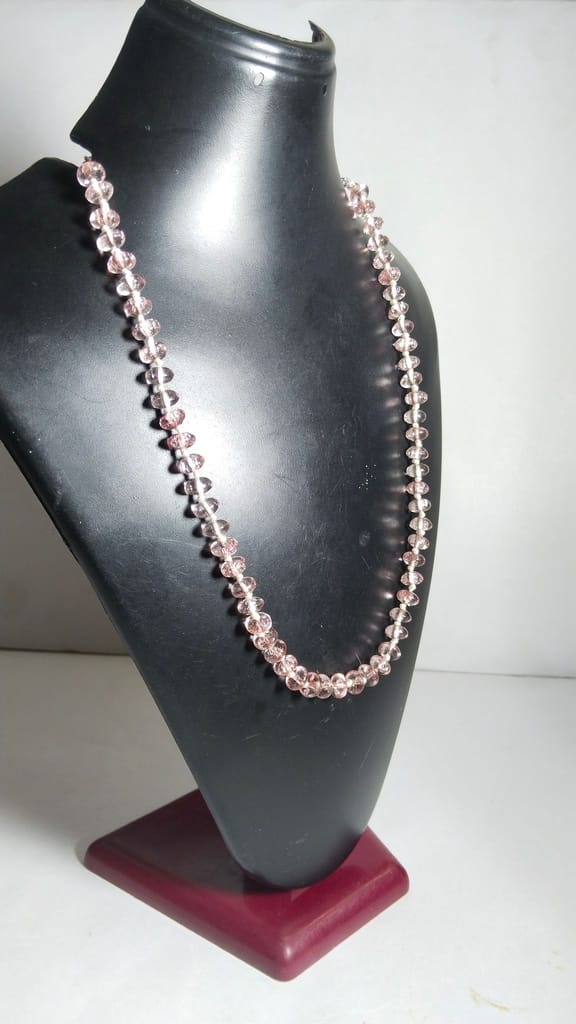 Pink Glass Beaded Necklace