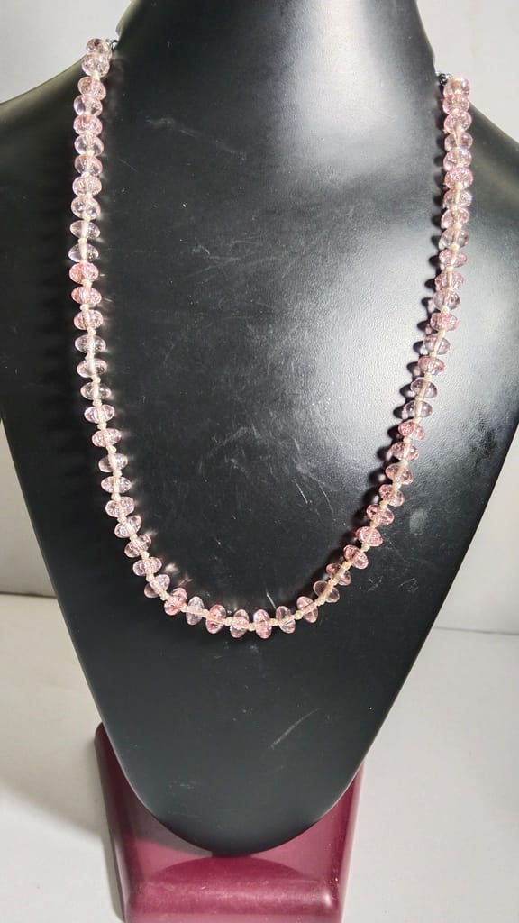 Pink Glass Beaded Necklace