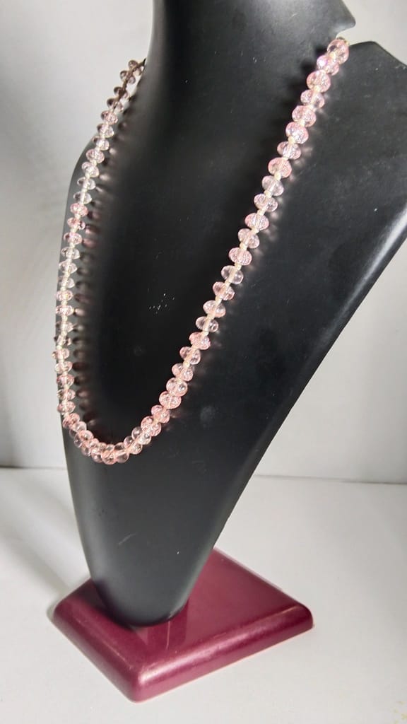 Pink Glass Beaded Necklace