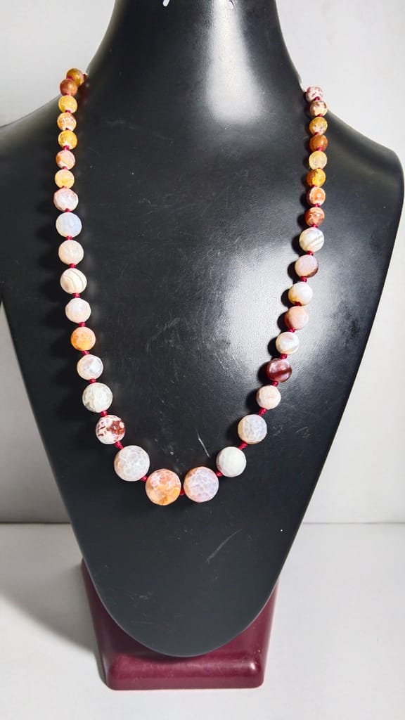 Carnelian and Aventurine Gemstone Necklace
