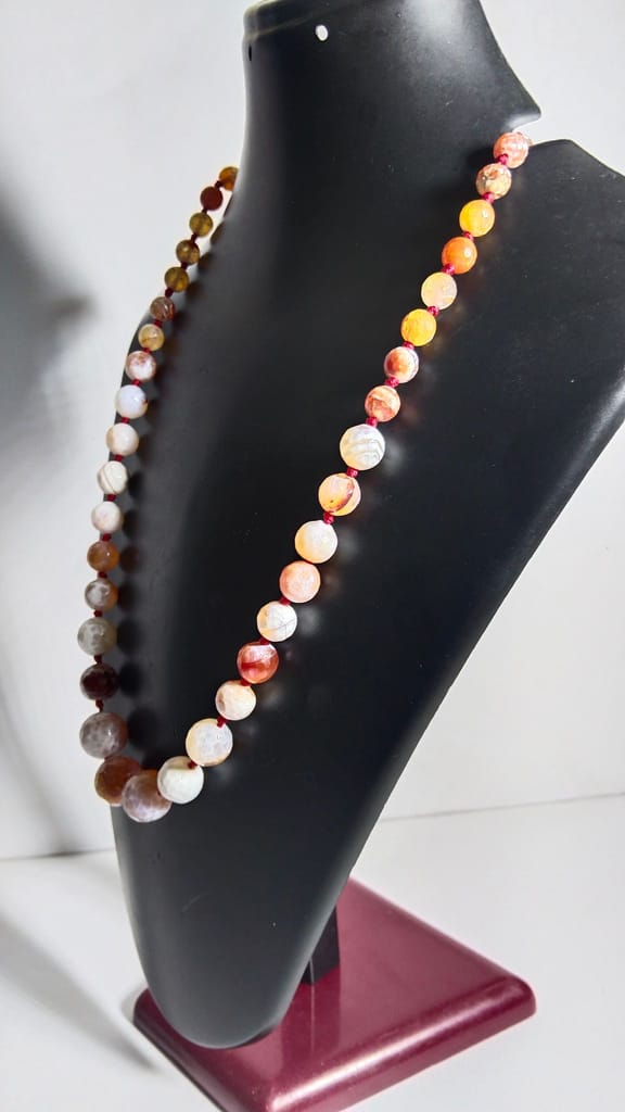 Carnelian and Aventurine Gemstone Necklace