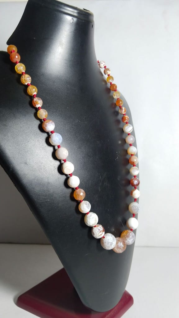 Carnelian and Aventurine Gemstone Necklace