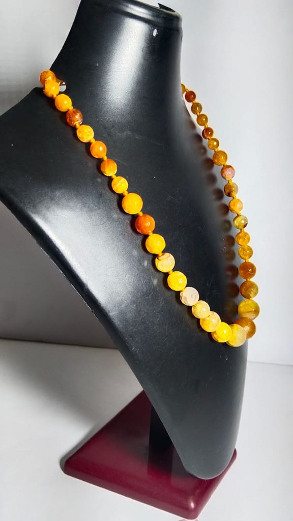 Carnelian Graduated Round Bead Necklace