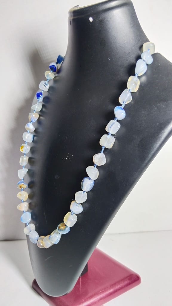 Blue Agate Stone Necklace