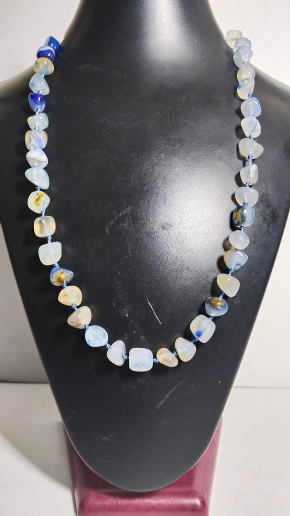 Blue Agate Stone Necklace