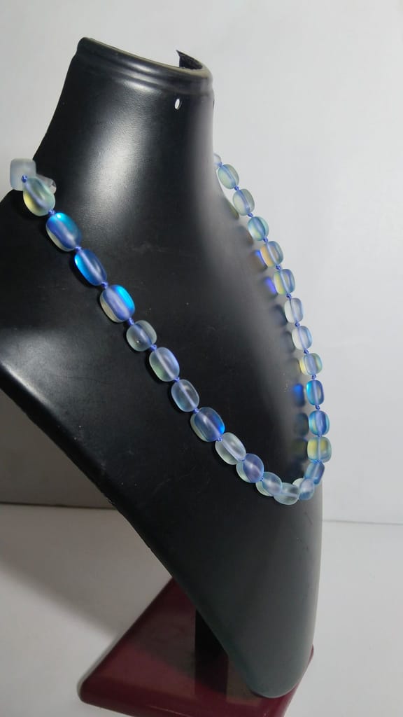 Iridescent Glass Bead Necklace