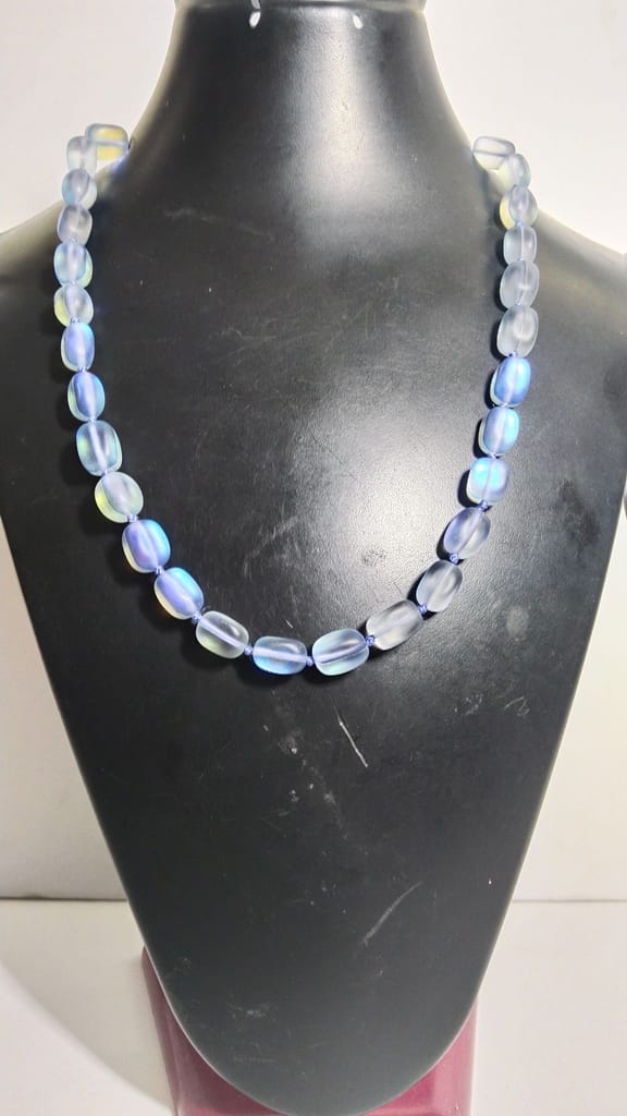 Iridescent Glass Bead Necklace