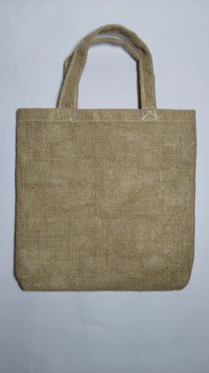 Natural Burlap Tote Bag with Reinforced Stitching and Double Handles