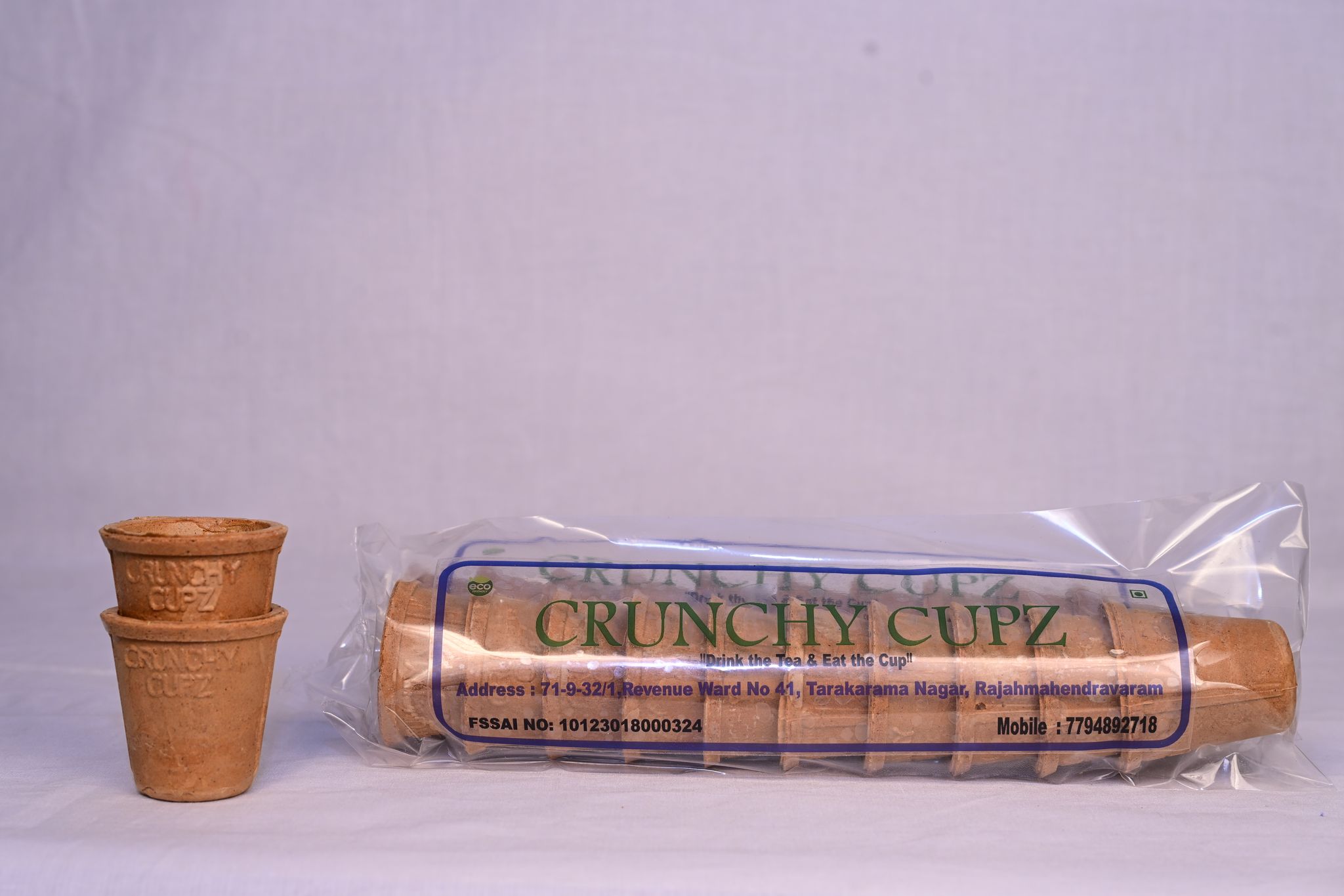 100% biodegradable and edible tea cups