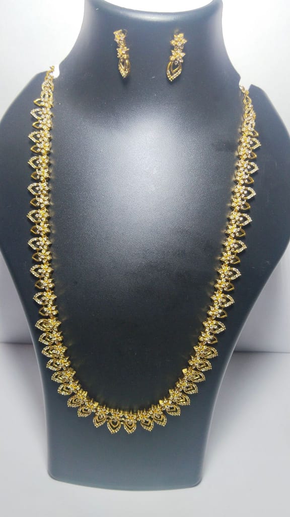 Bridal Necklace Set with Earrings in Gold Plated