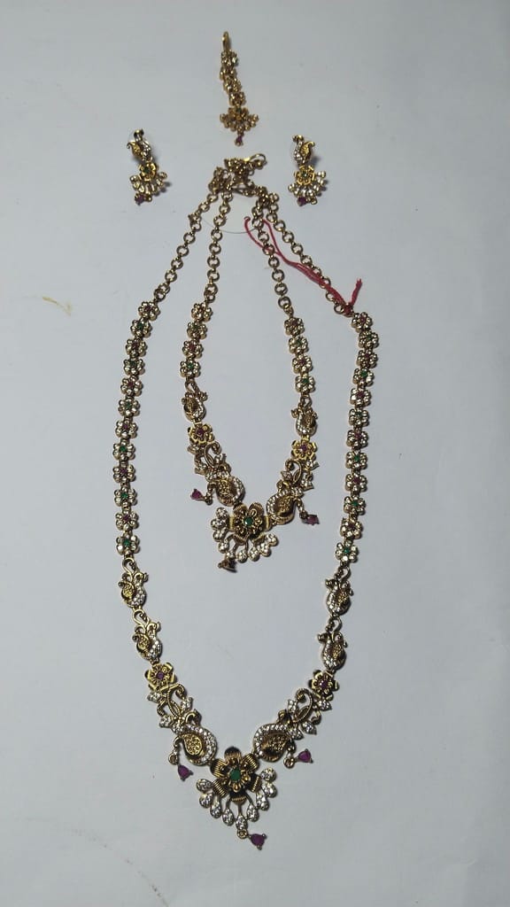 Bridal Necklace Set with Earrings and Maang Tikka