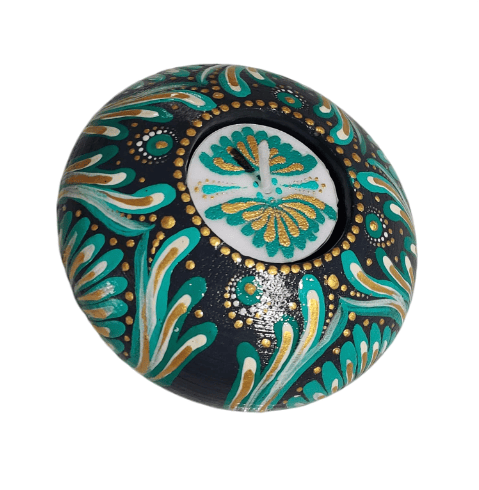 Hand painted wooden tealight candle holder - Pooja Needs | Buy online on ZillyBuy