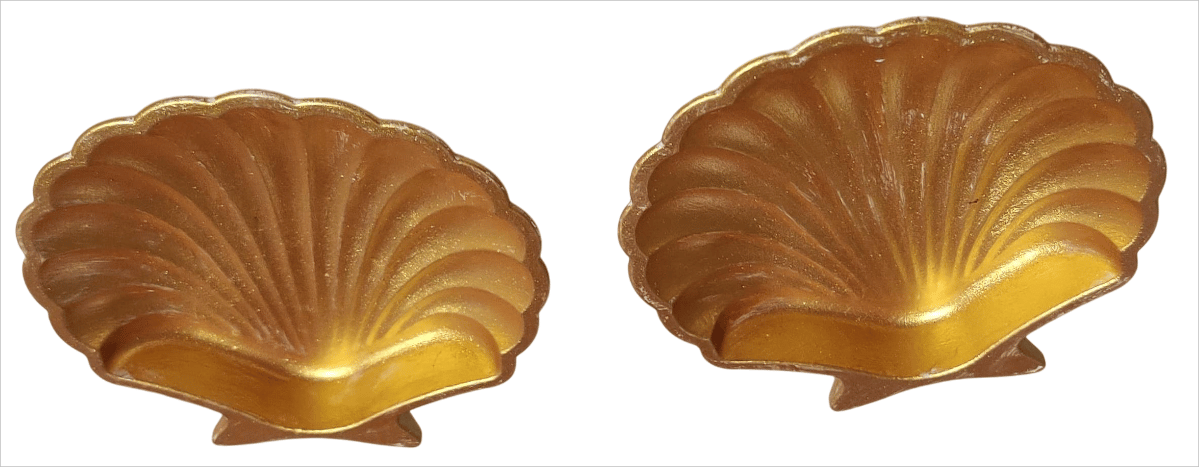 Gold Decorative Seashell Trinket Dishes