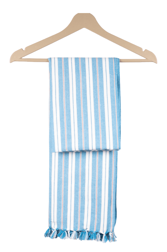 Blue and White Striped Cotton Towel - Towels | Buy online on ZillyBuy