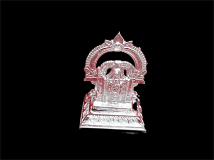 Silver-plated Tirupati Balaji temple for home and office pooja