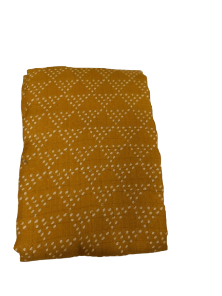 Mustard yellow pure handloom mangalagiri cotton silk saree with zari border