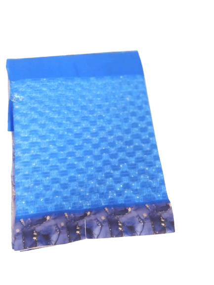 Blue Sequinned Saree With Blouse Piece - Sarees | Buy online on ZillyBuy