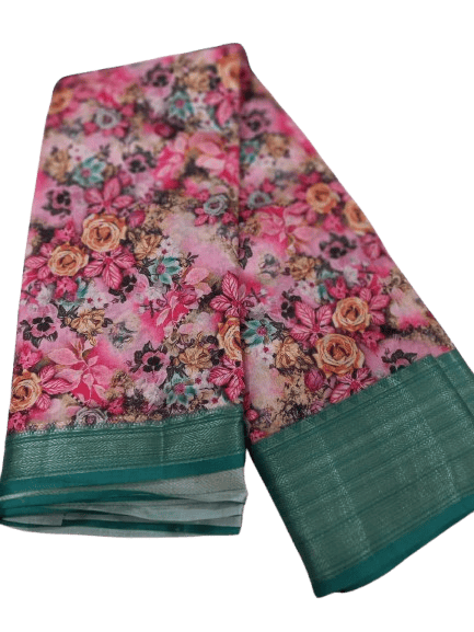 Pure Linen Saree With Blouse Piece - Sarees | Buy online on ZillyBuy