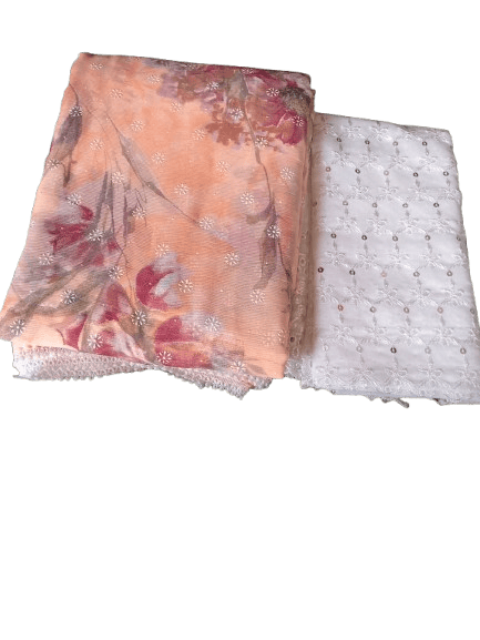 Georgette Chiffon Saree With Blouse Piece - Sarees | Buy online on ZillyBuy