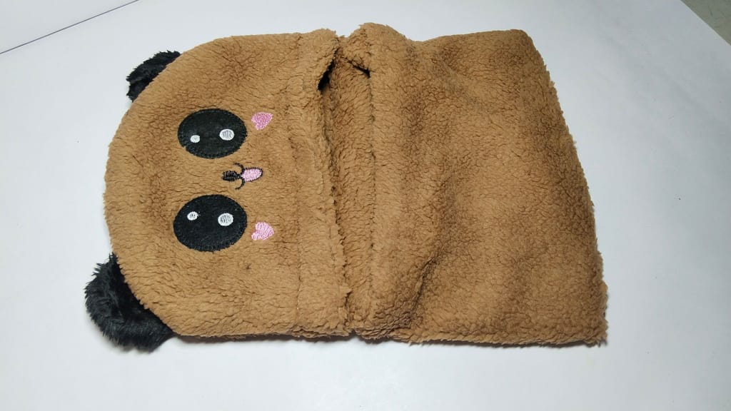 Cute Cartoon Panda Ear Hooded Scarf for Kids