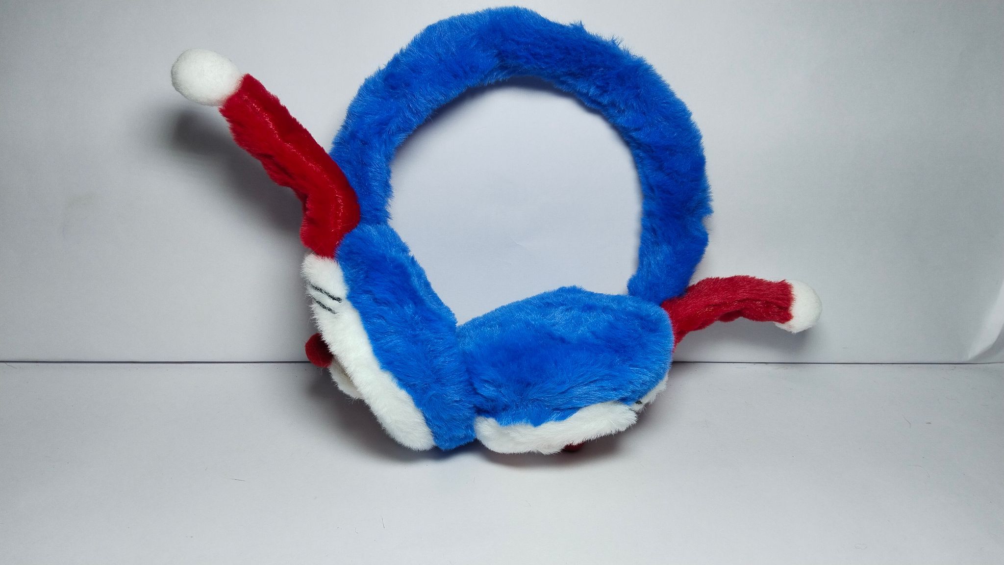 Blue Santa Hat Earmuffs