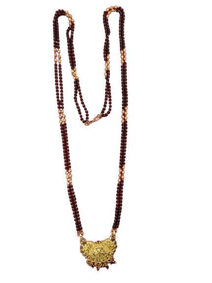Traditional Indian Gold Plated Mangalsutra Necklace for Women