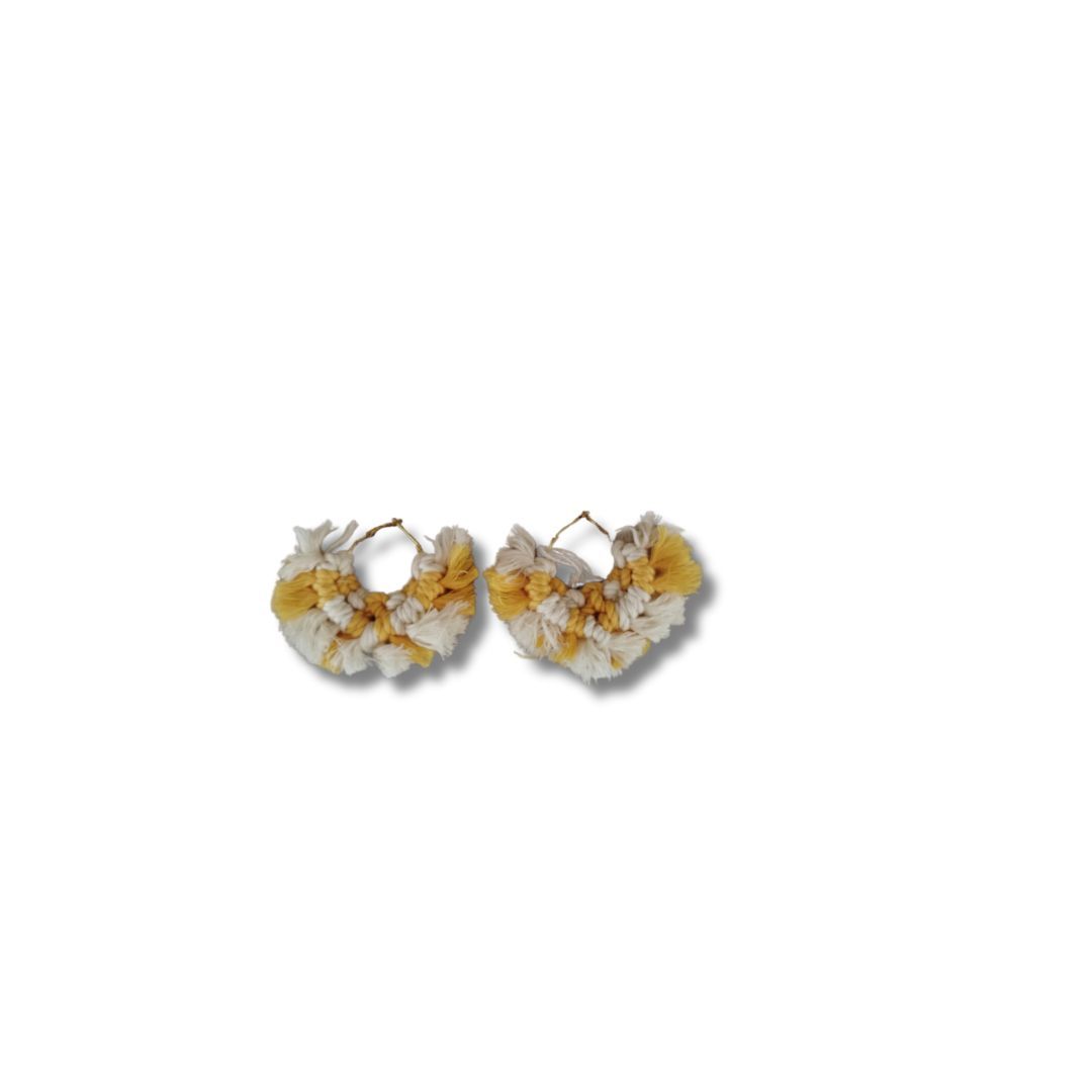 Macrame Hoop Earrings